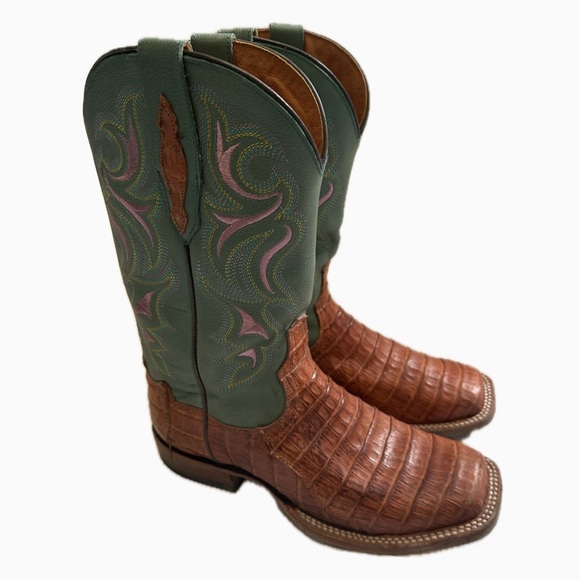 Women’s Tony Lama Teal and Brown Western Boots
